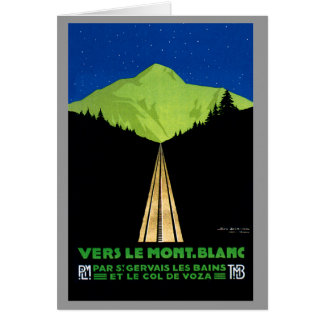 Der Montblanc-Alpen-Vintages Reise-Plakat