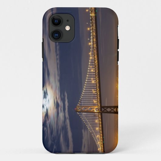 Der Moonrise heute Abend über der Bucht-Brücke Case-Mate iPhone Hülle (Rückseite)