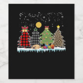 der Mops schläft während der Weihnachtszeit Weinetikett (Einzelnes Label)