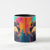 "Der Mops-Tasse" - Braune Mops-Hund-Kaffeetasse Tasse (Zentrum)