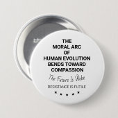 Der moralische Arsch der menschlichen Evolution Button (Vorne & Hinten)