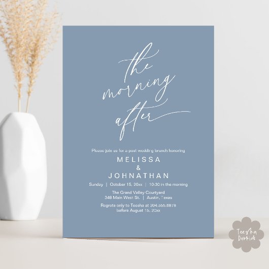 Der Morgen danach, Romantischer postwedding-Brunch Einladung