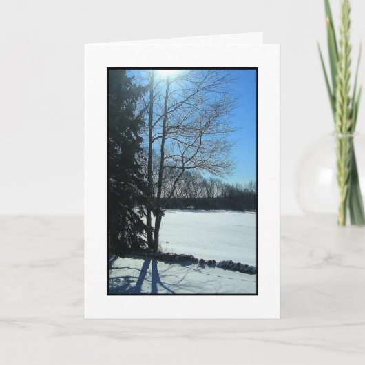 Der Morgen des Winters Feiertagskarte (Vorderseite)