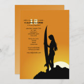 Der Morgen-Einladung des Surfers Einladung (Vorne/Hinten)