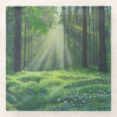 "Der Morgen ist kaputt" Glasuntersetzer (Vorderseite)