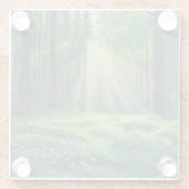 "Der Morgen ist kaputt" Glasuntersetzer (Rückseite)