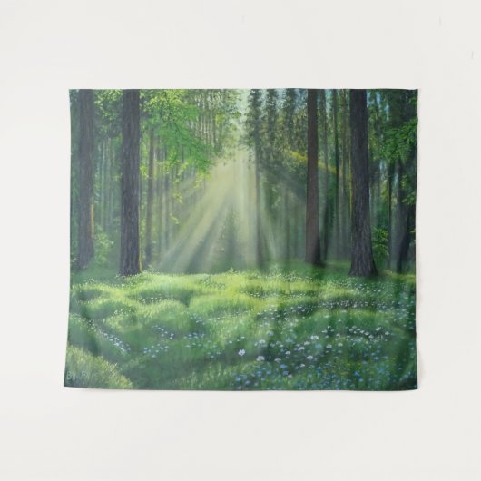 "Der Morgen ist kaputt" Wandteppich (Vorderseite (Horizontal))