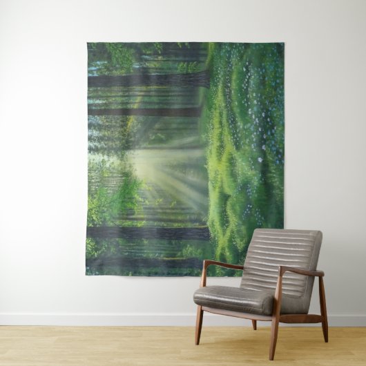 "Der Morgen ist kaputt" Wandteppich (Beispiel)