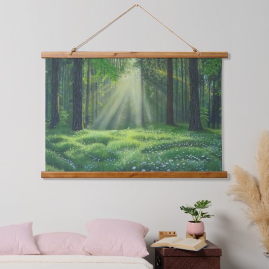 "Der Morgen ist kaputt" Wandteppich Mit Holzrahmen (Schlafzimmer)