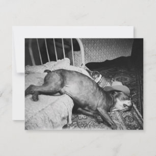 Der Morgen nach dem Vintagen lustigen Betrunkenen  Einladung