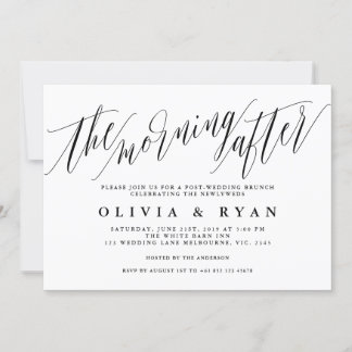 Der Morgen nach der Hochzeitsfeier Einladung
