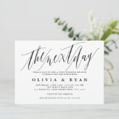 Der Morgen nach der Hochzeitsfeier Einladung (Stehend Vorderseite)