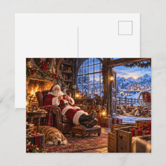 Der Morgen nach Weihnachten Santa und Rentiere