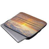 Der Morgen Sun an der Küste Laptopschutzhülle (Vorne Knopf)