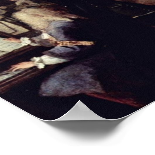 Der morgendliche Empfang " von Hogarth William Poster (Ecke)