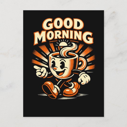 Der Morgenkaffee Postkarte (Vorderseite)