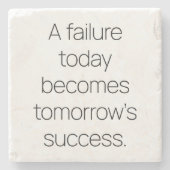 Der morgige Erfolg - Marmorstein-Untersetzer Steinuntersetzer (Vorderseite)