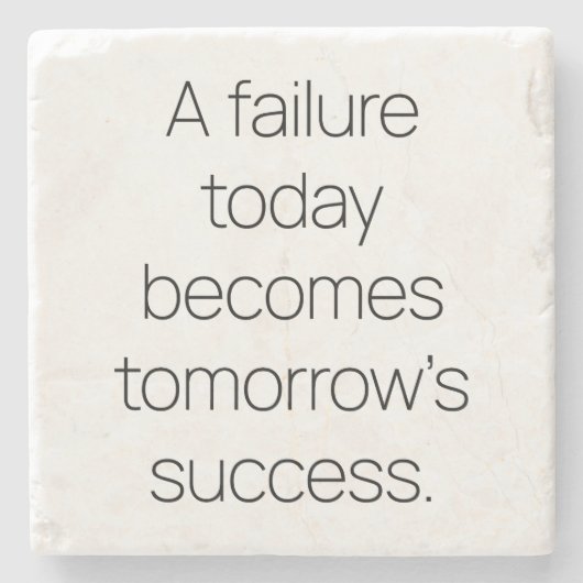 Der morgige Erfolg - Marmorstein-Untersetzer Steinuntersetzer (Vorderseite)