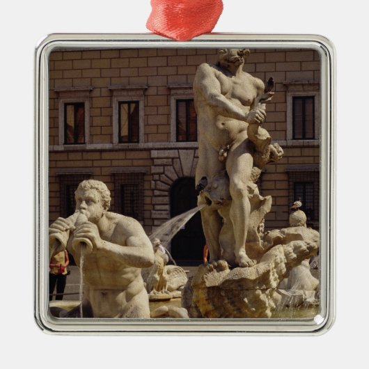 Der Moro-Brunnen Silbernes Ornament (Vorne)