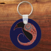 Der morrigische keltische Schlüsselanhänger, blau Schlüsselanhänger (Vorderseite)