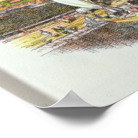 Der Moskauer Kreml in der Zeit von Zar Ivan III Poster (Ecke)