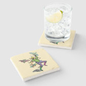 Der Moth Man Steinuntersetzer (Seitenansicht)