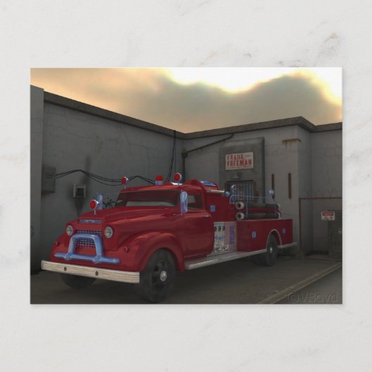 Der Motor des Feuers Postkarte (Vorderseite)