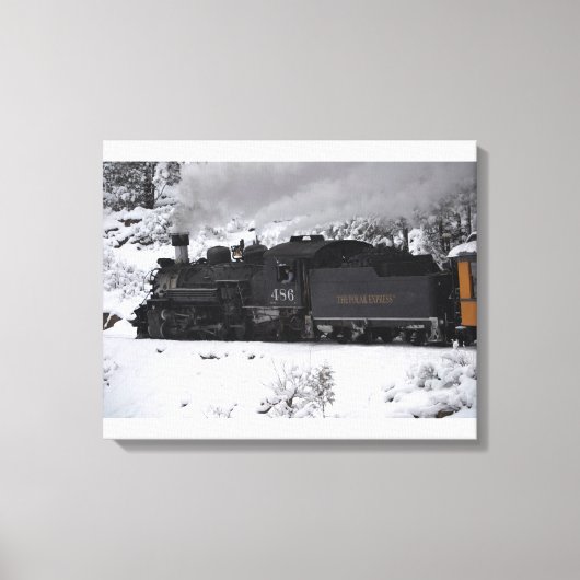 Der Motor des Polar-Express-Dampfs Leinwanddruck (Vorderseite)
