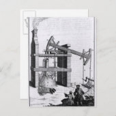 Der Motor, Wasser durch Feuer zu sammeln Postkarte (Vorne/Hinten)