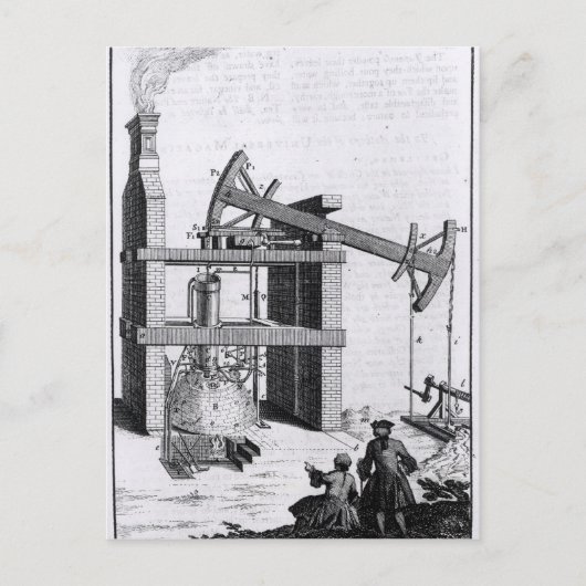 Der Motor, Wasser durch Feuer zu sammeln Postkarte (Vorderseite)