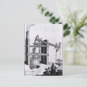 Der Motor, Wasser durch Feuer zu sammeln Postkarte (Stehend Vorderseite)