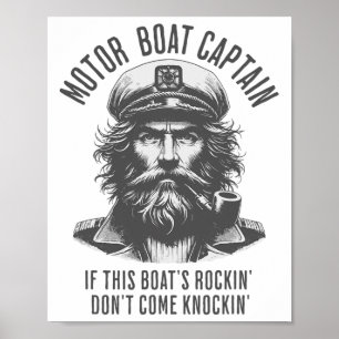 Der Motorbootführer, wenn der Rockin dieses Bootes Poster