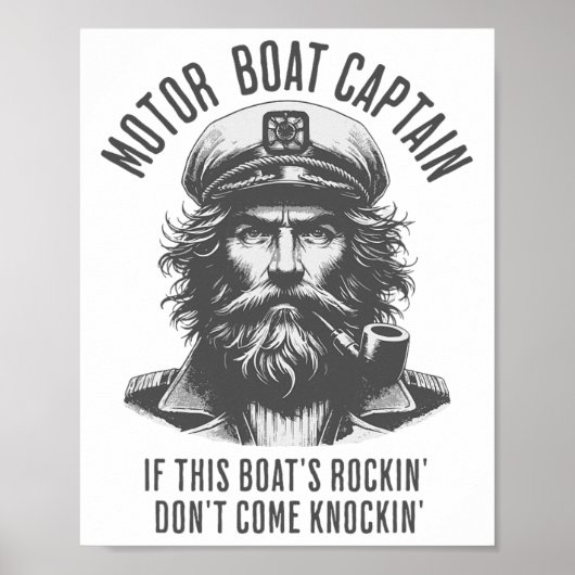 Der Motorbootführer, wenn der Rockin dieses Bootes Poster (Vorne)