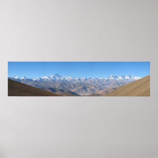 Der Mount Everest Panorama mit enormer High Resolu Poster (Vorne)