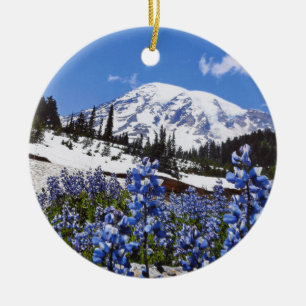 Der Mount Rainier am Paradies-Punkt Keramikornament