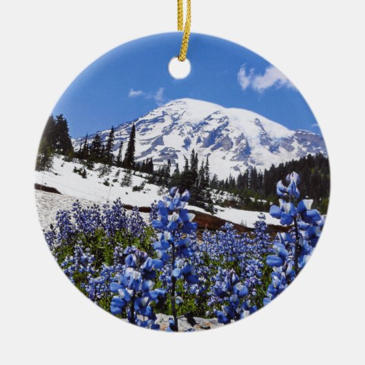 Der Mount Rainier am Paradies-Punkt Keramikornament (Vorne)