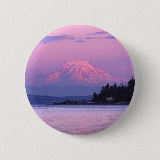 Der Mount Rainier am Sonnenuntergang, Staat Button (Vorderseite)