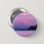 Der Mount Rainier am Sonnenuntergang, Staat Button (Vorne & Hinten)