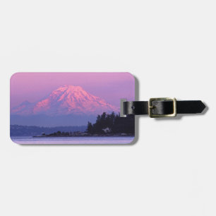 Der Mount Rainier am Sonnenuntergang, Staat Gepäckanhänger