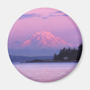 Der Mount Rainier am Sonnenuntergang, Staat Magnet
