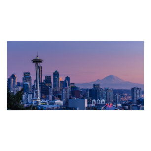 Der Mount Rainier im Hintergrund Poster