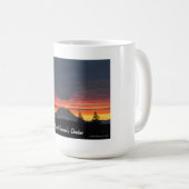 Der Mount Rainier und seine Schatten-Tasse Kaffeetasse (VorderseiteRechts)
