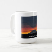 Der Mount Rainier und seine Schatten-Tasse Kaffeetasse (Vorderseite Links)