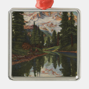 Der Mount Rainier, WA - Mirror See mit Mt. Ornament Aus Metall