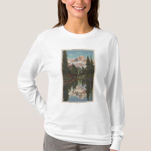 Der Mount Rainier, WA - Mirror See mit Mt. T-Shirt (Vorderseite)