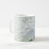 Der Mount- Rainierkarten-Tasse Kaffeetasse (Vorderseite Links)