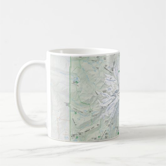 Der Mount- Rainierkarten-Tasse Kaffeetasse (Links)
