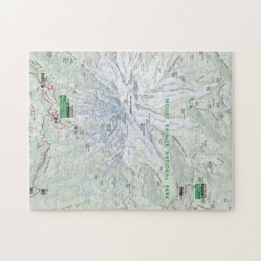 Der Mount- Rainierkartenpuzzlespiel Puzzle (Horizontal)