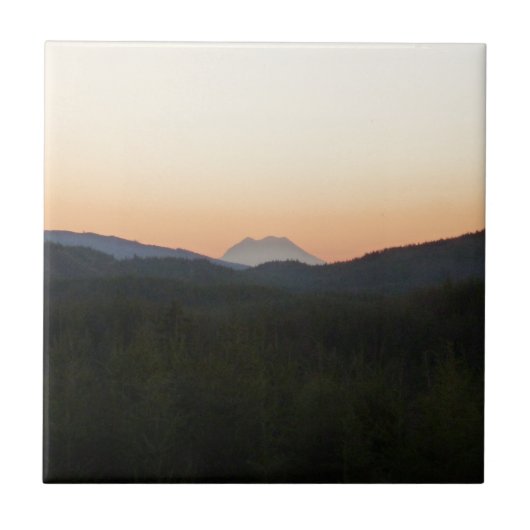 Der Mount- Rainiersonnenaufgang Fliese (Vorderseite)