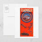 Der Mount- Rainierwerbungs-Plakat 2 Postkarte (Vorne/Hinten)